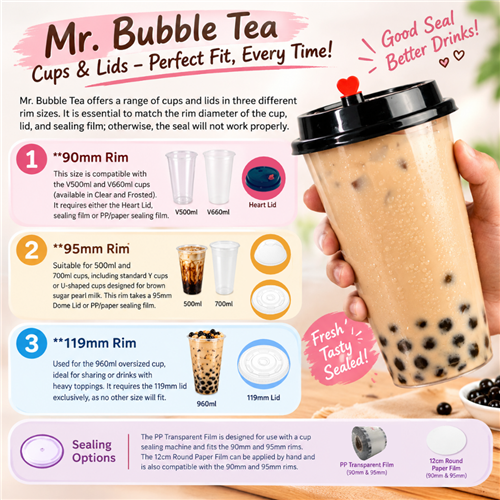Bubble Tea Cups and Lids Guide